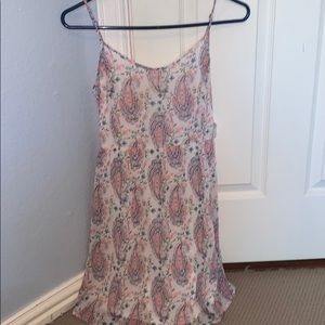 pink and white summer dress